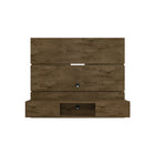 Manhattan Comfort Vernon 62.99" Mid-Century Modern Floating Entertainment Center - Rustic Brown-Mid-Century Modern Wall Mounted Theater Center for Living Room and Bedroom use