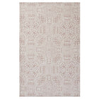 Modway Javiera Contemporary Moroccan Area Rug - 5 ft W x 8 ft L - Ivory/Cameo Rose-Geometric Moroccan Area Rug