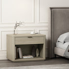 Manhattan Comfort - Table de nuit moderne Evelyn 32" à 1 tiroir - Naturel-Comprend 1 étagère ouverte et 1 tiroir à extension totale