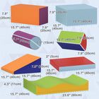 Soozier - Ensemble de 7 blocs d'escalade en mousse Soft Play - Couleurs foncées-Nettoyez les couvercles de l'ensemble de jeu doux avec une lingette humide 
