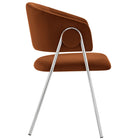 Modway Nella Upholstered Performance Velvet Dining Chair - Rust/Silver - 2 Pack-Assembly Required