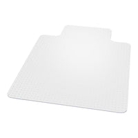 Staples Chair Mat for Low Pile Carpet with Lip - 45"x 53" - Clear-Protects low pile carpet up to 3/8" thick (including padding depth) from chair caster wear and tear