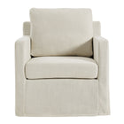 Modway - Serene Revêtement en tissu Fauteuil pivotant - Sel-Glissières de plancher sans marquage
