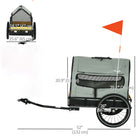 Aosom 3-in-1 Pet Bike Trailer, Cargo Carrier and Pet Bed with Hitch for Small Dogs - Grey-Mesh front, top, and side screens provide good ventilation 