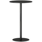 HOMCOM - Table de bar ronde avec cadre en acier pour 2 - noir-Peut accueillir confortablement deux personnes, s’associe bien avec des tabourets de bar de 24 po à 27,2 po 