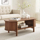 Modway Cadence Coffee Table - Walnut-Open Storage
