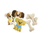 Peacable Kingdom Get Up For Pup Game-There are 4 stuffed bones to feed each adorable pup, and when each pup has a bone, you've completed the game!