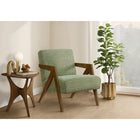 Monarch Specialties - Chaise d'Appoint Moderne du Milieu du Siècle Rembourré 30"H Avec des Pieds en Noyer Massif - Tissu Vert-Construit avec un cadre en bois d'ingénierie solide et soutenu par des pieds en bois massif, ce fauteuil offre une structure robuste et une durabilité fiable pour un usage quotidien.