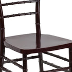 Flash Furniture - Chaise Chiavari empilable en résine d'acajou de la série HERCULES PREMIUM-Cadre d'une pièce conçu sans utilisation des vis