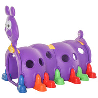 Qaba - Tunnel de jeu pour tout-petits en forme de chenille - 150 x 96 x 119 cm - Violet-Forme de chenille intéressante 
