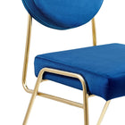 Modway Craft Performance Velvet Dining Side Chair - Gold/Navy-10