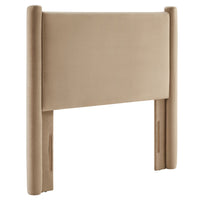 Modway Rael Performance Velvet Twin Headboard - Taupe-Padded Headboard