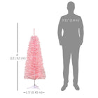 HOMCOM 4' Artificial Christmas Tree with Auto Open - Pink-Suitable for halls, schools and home 