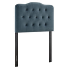 Modway Annabel Stain-Resistant Performance Velvet Twin Headboard - Cadet Blue-Stain-Resistant Performance Velvet