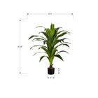 Monarch Specialties - Plante Artificielle - 47 po H - Arbre De Dracaena - Mis En Pot - Touche Réelle - Feuilles Vertes - Pot Noir-Cette plante d'intérieur à entretien facile est fabriquée à partir des matériaux de la plus haute qualité et ne nécessite pas d'entretien ou d'arrosage, pour un accent décoratif durable et respectueux de l'environnement qui durera toute une vie