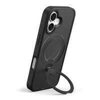 AXS PROShield Stand MagSafe Compatible Phone Case for Apple iPhone 17 - Black-360° rotating stand for portrait or landscape viewing 
