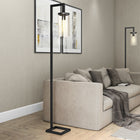 Hudson&Canal - Lampadaire Malva de 171 cm de haut avec abat-jour en verre - Bronze noirci/grainé-Nettoyer avec un chiffon doux et sec, sans produits chimiques agressifs ni produits de nettoyage abrasifs
