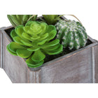 Monarch Specialties - 9370 Succulente Artificielle 8" de Haut - Pots en Bois Gris - Ensemble de 2-Chaque succulent artificiel est logé dans un pot en bois gris moderne, offrant une texture naturelle qui met en valeur son apparence réaliste