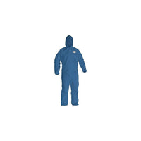 Kimberly-Clark Coveralls A20, Blue, w/Zip Elastics Hood/Boot XL, 12 Pack (58524)-Material: SMS