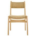 Modway Wynn Rope and Wood Dining Side Chairs - Natural - 2 Pack-9