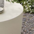 Modway Brion Round Indoor/Outdoor Patio Concrete Coffee Table - White-Indoor/Outdoor Design