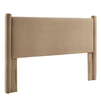 Modway Rael Performance Velvet Queen Headboard - Taupe-Padded Headboard