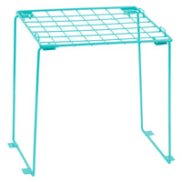 Locker Gear 12" Mesh Locker Shelf - Collapsible - Teal-Space-saving design - collapsible and stackable for easy storage and organization