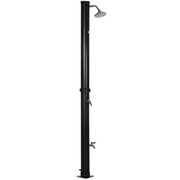 Outsunny - Douche solaire chauffée 5,3 gallons avec pommeau de pluie rotatif à 360°-Peut contenir 5,3 gallons d'eau et peut élever la température de l'eau jusqu'à 60℃/140°F