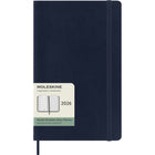 Moleskine 2026 Classic 12-Month Weekly Large Soft Cover Planner - 5" x 8.25" - Sapphire-'in case of loss' notice printed on the flyleaf