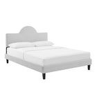 Modway Soleil Performance Velvet Twin Bed - Light Grey-Stain-Resistant Performance Velvet