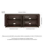 Hudson&Canal Canton TV Stand for TV's up to 75" - Alder Brown-8