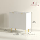 HOMCOM 31.5" L Sideboard Buffet Cabinet - White-Versatile as sideboard, bathroom, or entryway cabinet