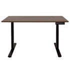 Ezywork - Bureau assis-debout électrique réglable en hauteur 60 po - Structure noire / Plateau en bois foncé-Dimensions du bureau : 59,2 po L x 29,5 po P (150 cm x 75 cm)
