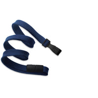 Beslayn - Lanière à déconnexion rapide en tresse plate lourde avec clip en plastique sans torsion - Bleu marine, pack de 50-Conception sans métal – Idéal pour les points de contrôle de sécurité et les installations d'IRM