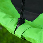 Outsunny Saucer Swing Giant Hanging Tree Swing, Nest Web Rope Seat - Green-Large enough for multiple children to swing and play together 