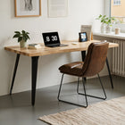 Homy Casa Upholstered Meeting Room Chairs - Distressed Brown Suede Faux Leather - 2 Pack-Ergonomic backrest: Reduces back strain for long seating sessions.