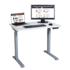 Victor - Bureau debout electrique compact reglable en hauteur, 3' de large, blanc-elevez la surface de travail en 0,6" par seconde avec un minimum de bruit (moins de 50 dB)