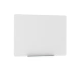 Archyi Porto Collection Glass Writing Board - 24" x 36" - White-Stainless steel plate marker tray