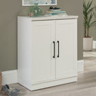 Sauder HomePlus Base Cabinet - White-Adjustable shelving: Cabinet features one adjustable shelf to accommodate items of various heights. Additional features include self-closing adjustable hinges, adjustable levelers and decorative hardware
