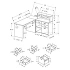Monarch Specialties 7018 Computer Desk - Espresso Left Or Right Facing Corner-Easy to assemble with illustrated instructions and all hardware are provided for convenience (additional tools may be needed).