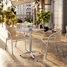 Flash Furniture – Table carrée de 27,5 po en aluminium/2 chaises en rotin beige, intérieur/extérieur TLH-ALUM-28SQ-020BGECHR2-GG-Pour deux personnes