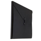 JAM Paper - Portfolio Jumbo à boutons et attaches en kraft - 12 1/2 x 16 1/2 x 1/2 - Noir recyclé-Taille : Jumbo (12,5 po x 16,5 po x 0,5 po)