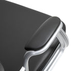 Vinsetto - Chaise de bureau en similicuir avec dossier et accoudoirs capitonnés à boutons - noir-Confort supérieur avec dossier et assise rembourrés