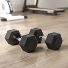 Soozier - haltères hexagonaux en caoutchouc 2 x 45 lbs, haltère pour maison, bureau, salle de sport-Convient pour une utilisation à la maison, au bureau et à la salle de sport 