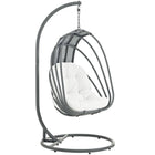 Modway Whisk Outdoor Patio Swing Chair Without Stand - White-78.5" Adjustable Steel Hanging Chain