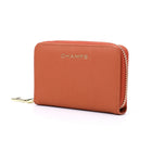 Champs Iconic Palm Wallet - Tan-Secure 3 way zipper closure