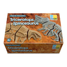 Yellow Door Dig and Discover - Triceratops & Spinosaurus-Made from a durable stone mix, these chunky, tactile pieces are built to last countless excavations in sand or soil.