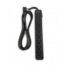 Staples Tech 600J 6 Outlet Surge Protector - 5' Cable - Black-Provides 600 joules of surge protection to help protect electronics from power surges