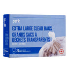 Perk Extra Large Clear Bags - 31" x 40" - Clear - 20 Pack-Clear