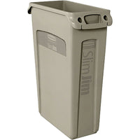 Slim Jim 23 Gallon Capacity Container with Venting Channels - Beige-Capacity US Gal. - 23